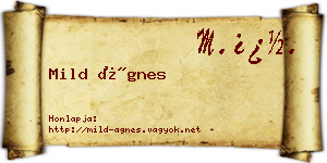 Mild Ágnes névjegykártya