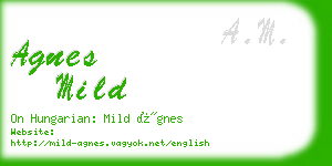agnes mild business card